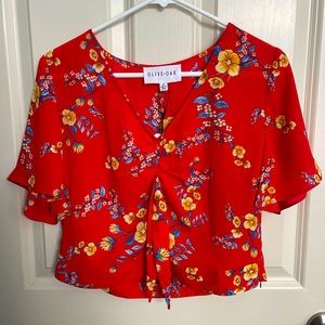 Olive + Oak Crop Top Blouse